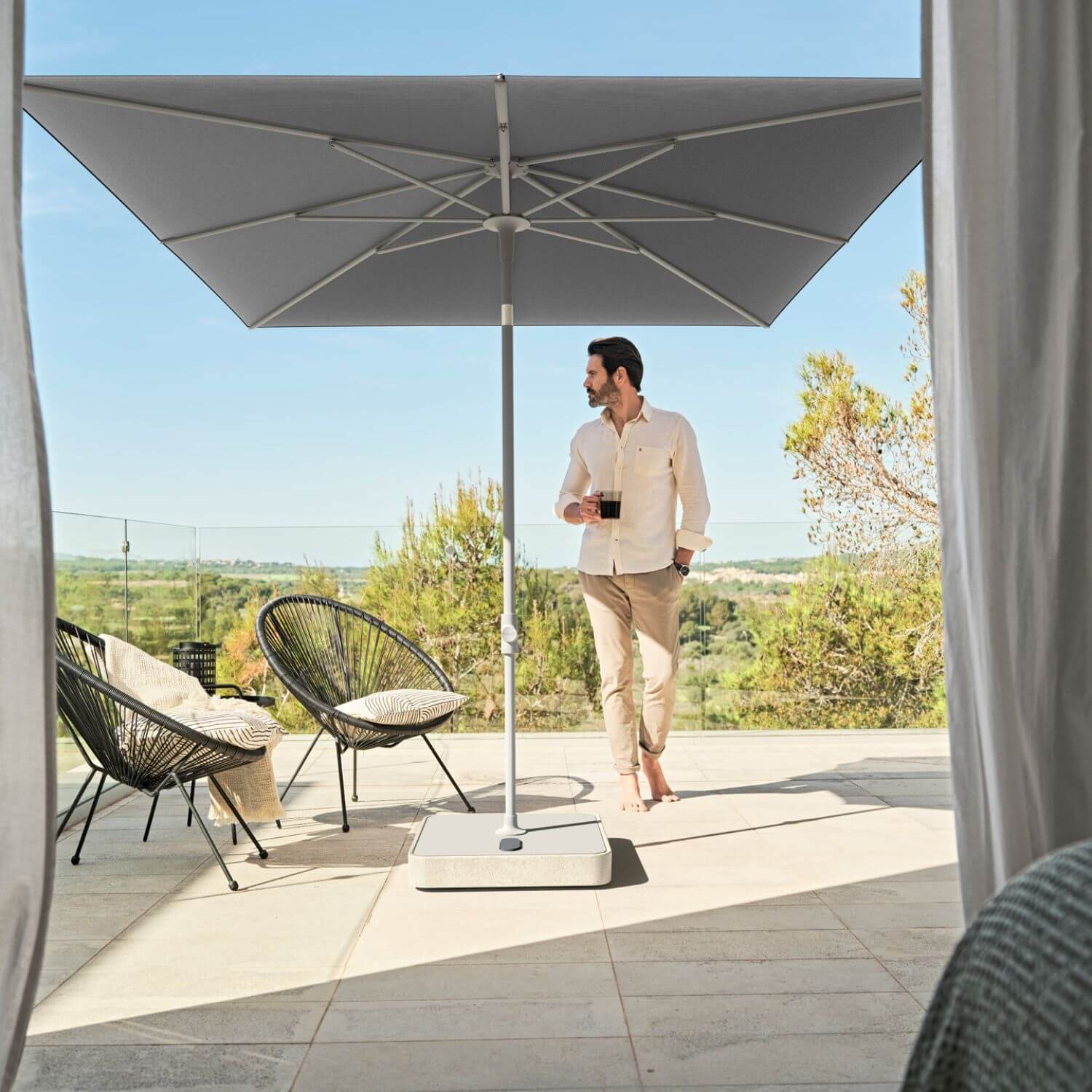 Glatz Smart 210 x 150 cm - Mat Wit Frame