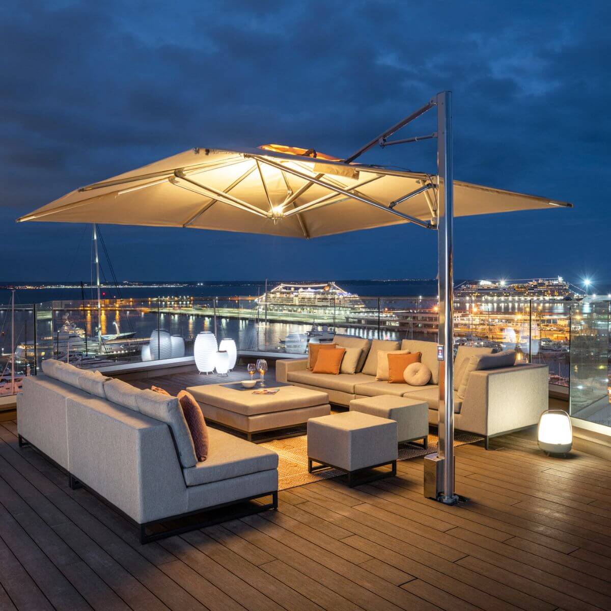 Tuuci Ocean Master Max Classic Cantilever - Light, Heating & Automation 400 x 400 cm